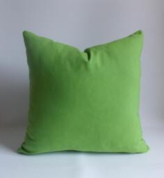 Green Cotton Canvas Pillow Cover 18 Inch Throw - thumbnail 1