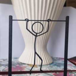 stickman Pullup - Calisthenics Doodle Art Desk Accessory Home Office Decor Exercise Decoration Gym Gifts For Him Her - thumbnail 2