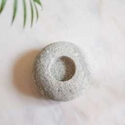 Handcrafted Breccia Stone Candle Holder - thumbnail 3