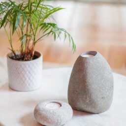 Handcrafted Breccia Stone Candle Holder - thumbnail 4