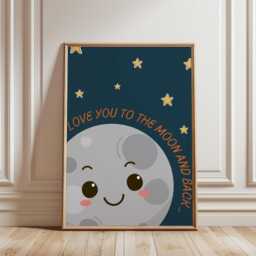 Childrens Room Rocket Space Poster, Personalised Set Of 6 Prints, Toddler Gift, Playroom Nursery Gallery Wall Art - thumbnail 3