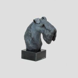 Kerry Blue Terrier, Dog Marble Statue, Painted, Limited Edition, Make Your Own Artdog - thumbnail 3