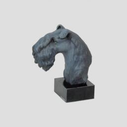 Kerry Blue Terrier, Dog Marble Statue, Painted, Limited Edition, Make Your Own Artdog - thumbnail 2