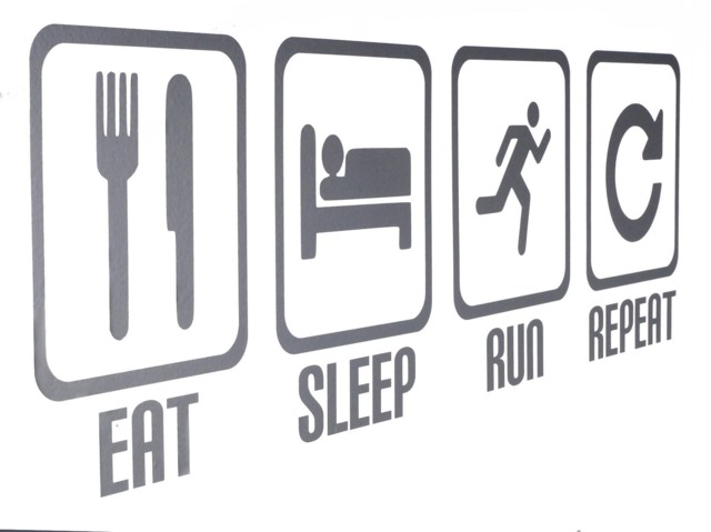 Eat Sleep Run Repeat Vinyl Wall Art Decals/stickers - Various Colours - image 1