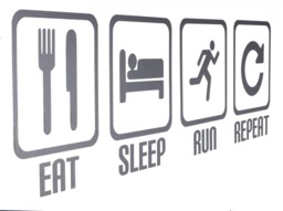 Eat Sleep Run Repeat Vinyl Wall Art Decals/stickers - Various Colours - thumbnail 1