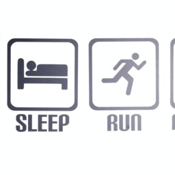 Eat Sleep Run Repeat Vinyl Wall Art Decals/stickers - Various Colours - thumbnail 2