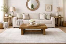 Large Rustic Coffee Table Handcrafted Wooden - thumbnail 1