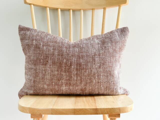Hand Woven Natural Fiber Lumbar Pillow Cover - image 1