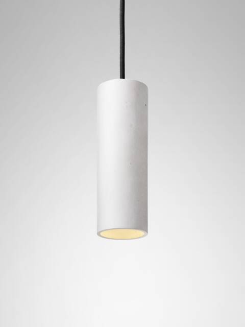 Pendant Minimalist Light Round Colored Concrete Lighting Fixture Cromia Lamp in White - image 1