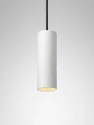Pendant Minimalist Light Round Colored Concrete Lighting Fixture Cromia Lamp in White - thumbnail 1