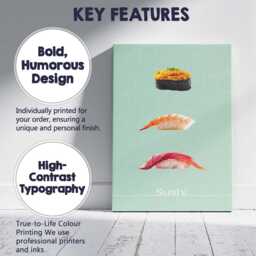 Minimalist Floating Sushi Nigiri Japanese Food Canvas Wall Art Print Decor Picture Ready To Hang - thumbnail 2
