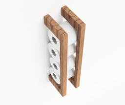 Wall Mount Wood Toilet Paper Holder Minimalist Bathroom Organizer