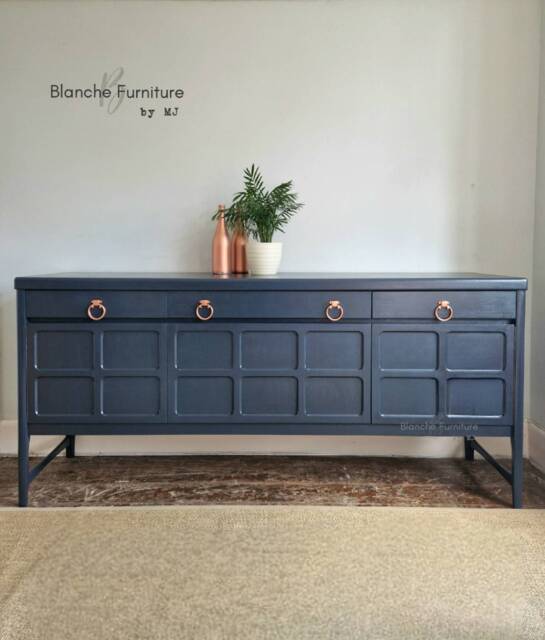 Iconic Stunning, Long Mid Century Nathan Sideboard in Grey & Copper - image 1