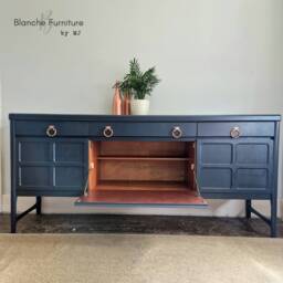 Iconic Stunning, Long Mid Century Nathan Sideboard in Grey & Copper - thumbnail 3