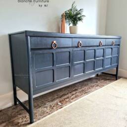 Iconic Stunning, Long Mid Century Nathan Sideboard in Grey & Copper - thumbnail 2