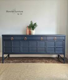 Iconic Stunning, Long Mid Century Nathan Sideboard in Grey & Copper - thumbnail 1