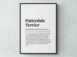 Patterdale Terrier Funny Definition Dog Wall Art Print - thumbnail 1
