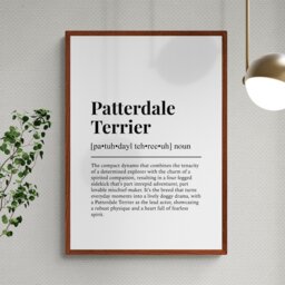 Patterdale Terrier Funny Definition Dog Wall Art Print - thumbnail 2