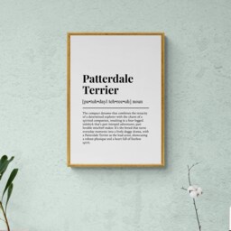 Patterdale Terrier Funny Definition Dog Wall Art Print - thumbnail 3