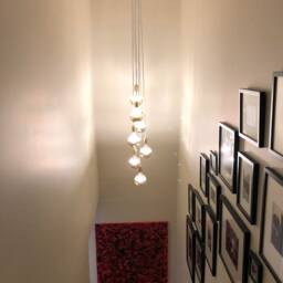 Foyer Chandelier - Custom Long Pendant Lights Multi 9 Light Cluster Modern Hanging Fixture Entryway Chadelier - thumbnail 2