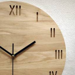 Oak Wood Roman Numeral Wall Clock 28cm - thumbnail 4