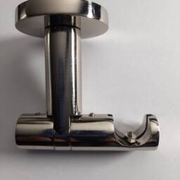 Stainless Steel Single Curtain Pole Bracket - Modern Ceiling Mount Metal ??19mm - 0.75Inch Pack Of 1 - thumbnail 2