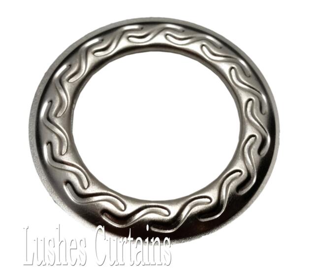 Large Nickel Metal Curtain Drapery #12 Hardware 1-9/16 Inch Inner Diameter Decorative Designer Drape Grommet/Rings Pack with Washer Eyelet - image 1
