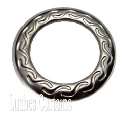 Large Nickel Metal Curtain Drapery #12 Hardware 1-9/16 Inch Inner Diameter Decorative Designer Drape Grommet/Rings Pack with Washer Eyelet - thumbnail 1