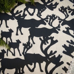 Deer Christmas Tree Skirt Reindeer Skirts Scandinavian Fabric Decor Swedish - thumbnail 4