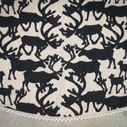 Deer Christmas Tree Skirt Reindeer Skirts Scandinavian Fabric Decor Swedish - thumbnail 3