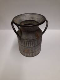 Retro Galvanized Metal Milk Churn With Handles - Chartwell Style - thumbnail 1