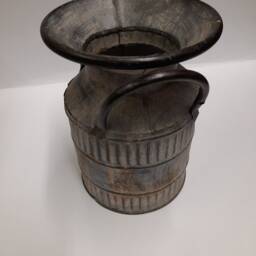Retro Galvanized Metal Milk Churn With Handles - Chartwell Style - thumbnail 2