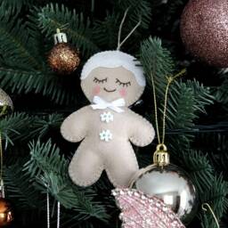 Handmade Gingerbread Christmas Ornaments, Ornaments Felt, Felt Ornament, Tree Decoration - thumbnail 3
