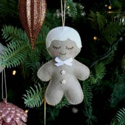 Handmade Gingerbread Christmas Ornaments, Ornaments Felt, Felt Ornament, Tree Decoration - thumbnail 4