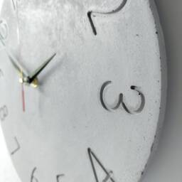 Light Grey Concrete Wall Clock Modern Minimalist Silent Clock - thumbnail 3
