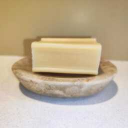 Natural Marble Soap Dish - Stone Holder Handmade Bathroom Accessory Cream Tray Eco Friendly Decor - thumbnail 2
