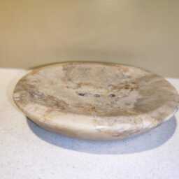 Natural Marble Soap Dish - Stone Holder Handmade Bathroom Accessory Cream Tray Eco Friendly Decor - thumbnail 4