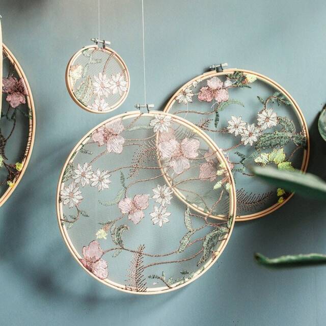 Embroidery Wall Hangings Decoration, Wedding Decoration, Boho Home Decor, Jewellery Hanging, Embroidered Decor - image 1