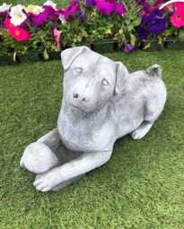 Concrete Jack Russell With Ball Frost Protected Garden Ornament - thumbnail 1
