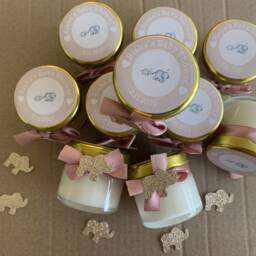 Baby Elephant Soy Wax Candle Favours Personalised Shower Keepsake Gifts - Set Of 10 - thumbnail 3