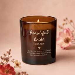 Wedding Gift For Bride Scented Soy Wax Candle Personalised Gifts - thumbnail 1