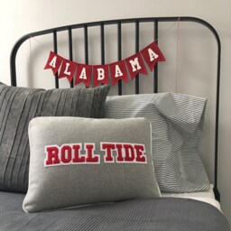 Alabama Roll Tide Letterman Pillow, Tide, University Of Alabama, Crimson - thumbnail 3