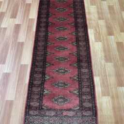 2x6 Pink Color Bokhara Rug - Runner Hallway Luxury Bukhara Fine Quality Woolen Afghan - thumbnail 2