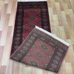 2x6 Pink Color Bokhara Rug - Runner Hallway Luxury Bukhara Fine Quality Woolen Afghan - thumbnail 4