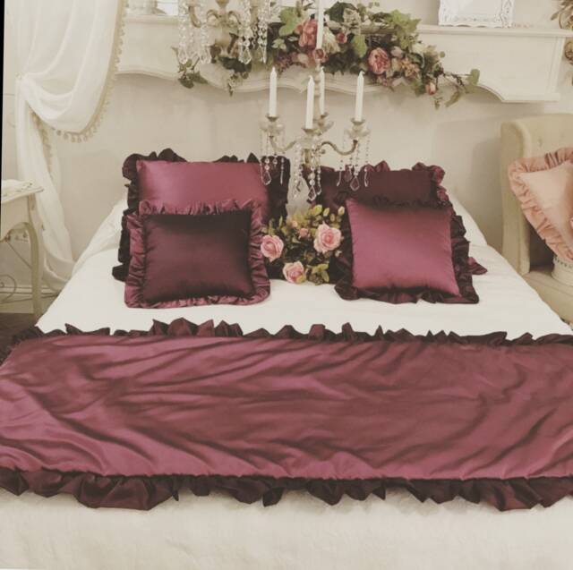Plum/Purple Taffeta Cushions - image 1