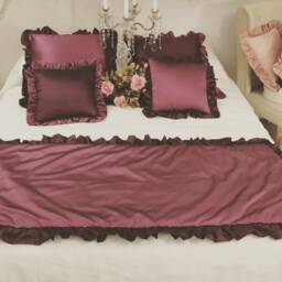 Plum/Purple Taffeta Cushions - thumbnail 3