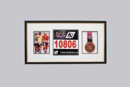 Marathon Medal Display Frame. Traditional Style Frame in Various Colours. For Medal, Race Bib, & 5x7Inch Photograph. London - thumbnail 1