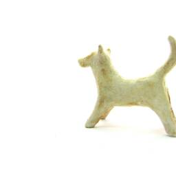 Cycladic White Clay 3rd-2nd Mill.bce Terracotta Of A Dog . Replica From British Museum London - thumbnail 3