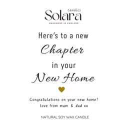 New Home Candle, Chapter Housewarming Gift, Soy Wax Keepsake - thumbnail 2