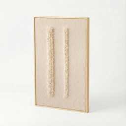 Framed Vi - Handmade Japandi Wool Wall Hanging Oak Tapestry